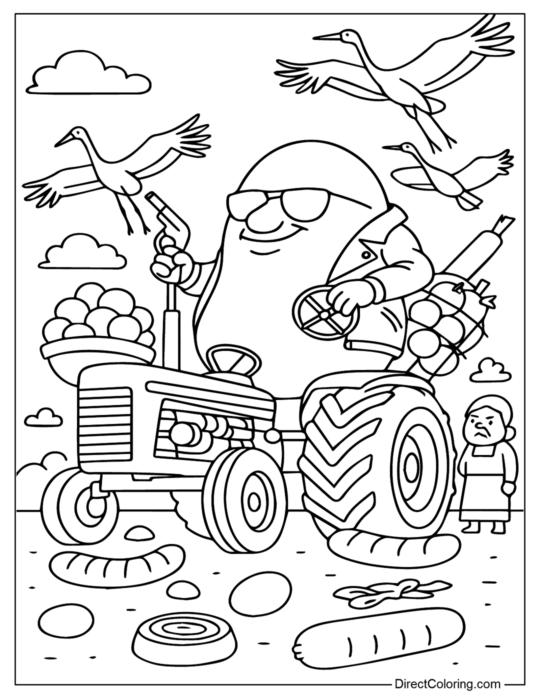 Bulbito Bandito Traktorito Coloring Page